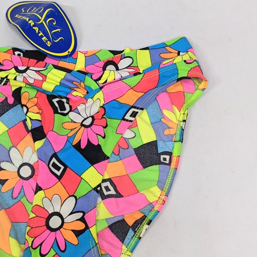 90's style Sunsets V Waist Bikini Bottom, V Waist, Retro, New Old Stock, medium